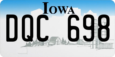 IA license plate DQC698