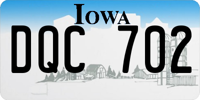 IA license plate DQC702