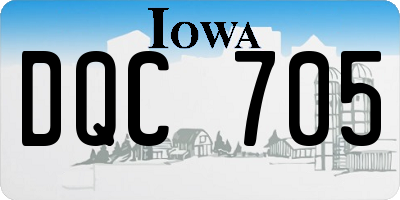 IA license plate DQC705