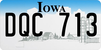 IA license plate DQC713