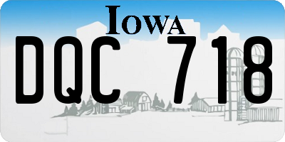 IA license plate DQC718