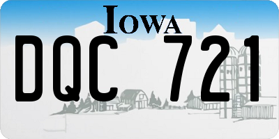 IA license plate DQC721