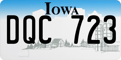 IA license plate DQC723