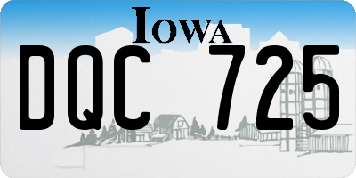 IA license plate DQC725