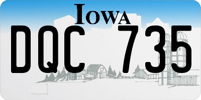 IA license plate DQC735