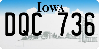 IA license plate DQC736
