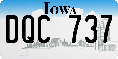 IA license plate DQC737