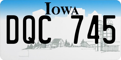 IA license plate DQC745