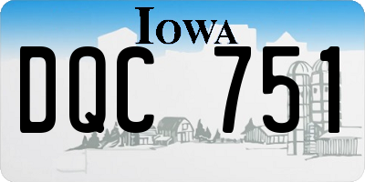 IA license plate DQC751