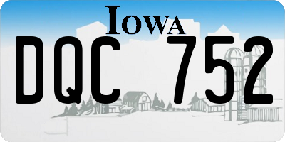 IA license plate DQC752