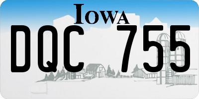 IA license plate DQC755