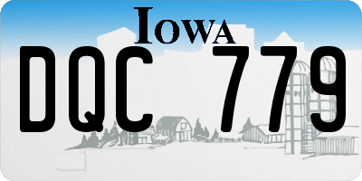 IA license plate DQC779