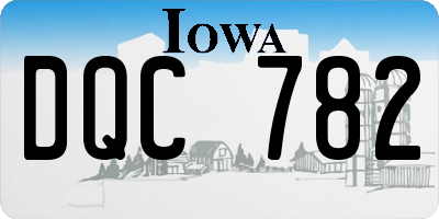 IA license plate DQC782