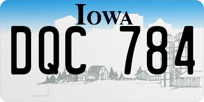 IA license plate DQC784