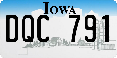 IA license plate DQC791