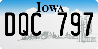 IA license plate DQC797
