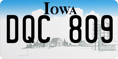 IA license plate DQC809