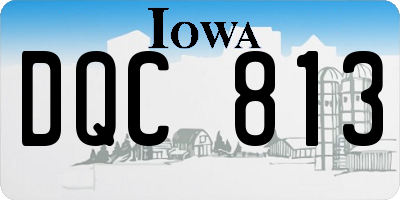 IA license plate DQC813