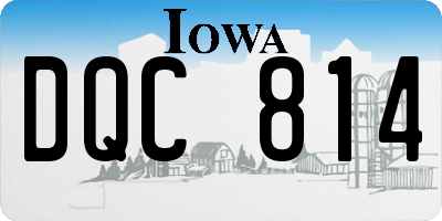IA license plate DQC814