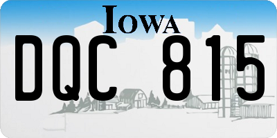 IA license plate DQC815