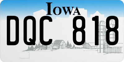 IA license plate DQC818