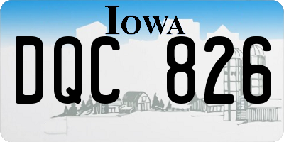 IA license plate DQC826