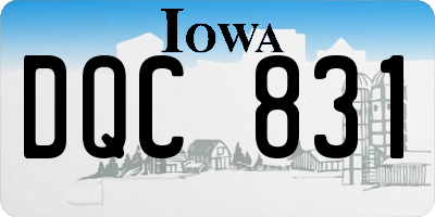 IA license plate DQC831