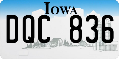 IA license plate DQC836