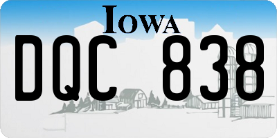 IA license plate DQC838