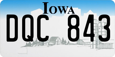 IA license plate DQC843