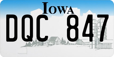 IA license plate DQC847
