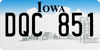 IA license plate DQC851
