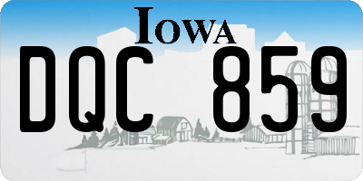 IA license plate DQC859
