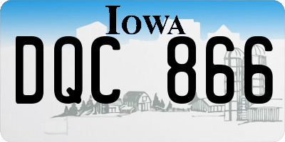 IA license plate DQC866