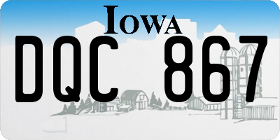 IA license plate DQC867