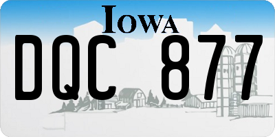 IA license plate DQC877