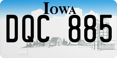 IA license plate DQC885