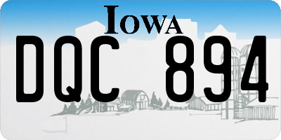 IA license plate DQC894