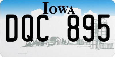 IA license plate DQC895