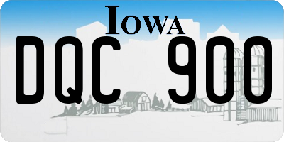 IA license plate DQC900