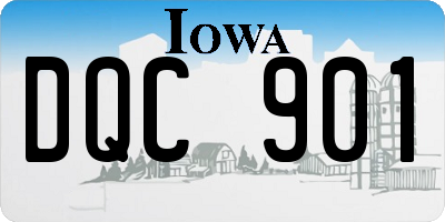 IA license plate DQC901