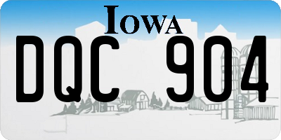 IA license plate DQC904