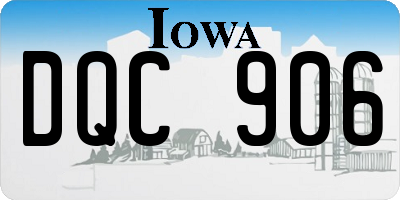 IA license plate DQC906