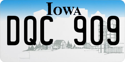 IA license plate DQC909