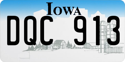IA license plate DQC913