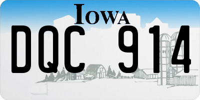 IA license plate DQC914