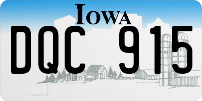 IA license plate DQC915