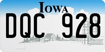 IA license plate DQC928