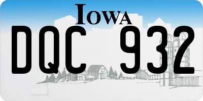 IA license plate DQC932