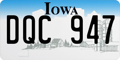 IA license plate DQC947